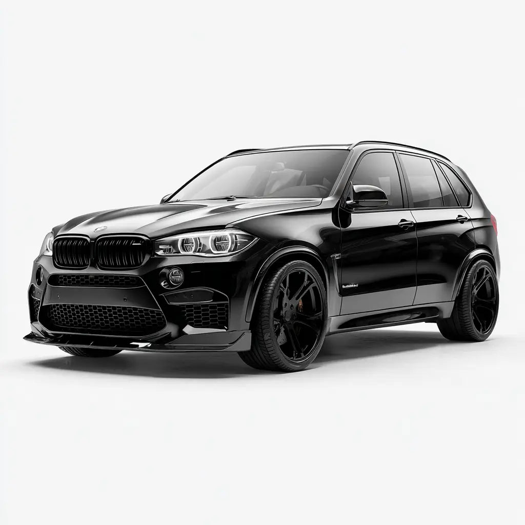 Fekete bmw x5 m fényes felülettel és fekete karbon szén kipufogó rendszerrel a x5/x5m x6/x6m f15/f16 f85/f86 kollekcióban