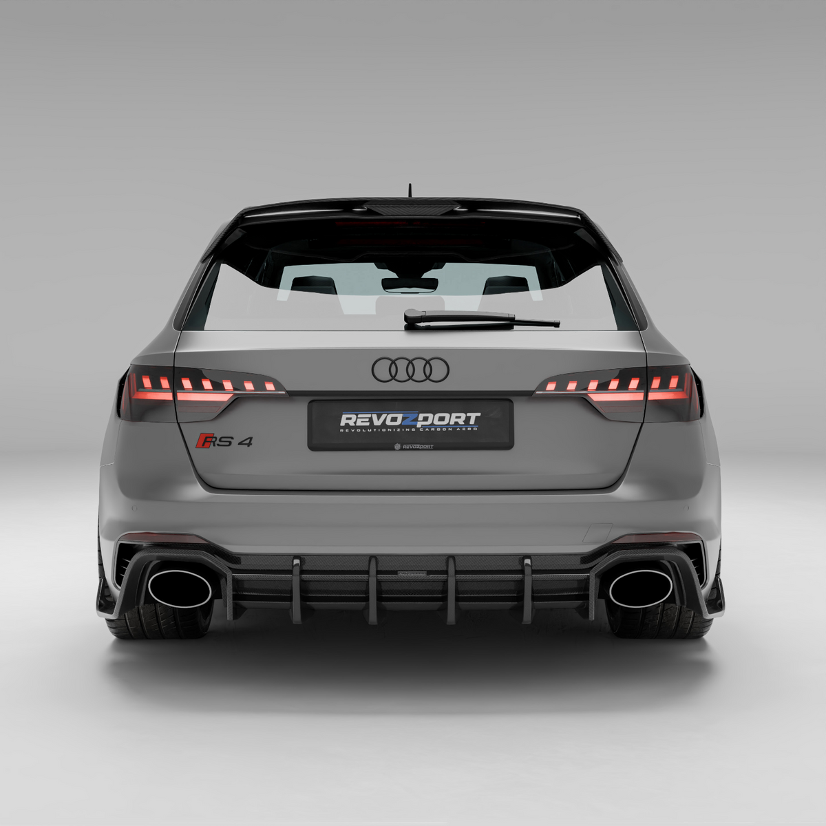 Audi RS4 B9.5 Facelift Carbon Fiber Rear Diffuser