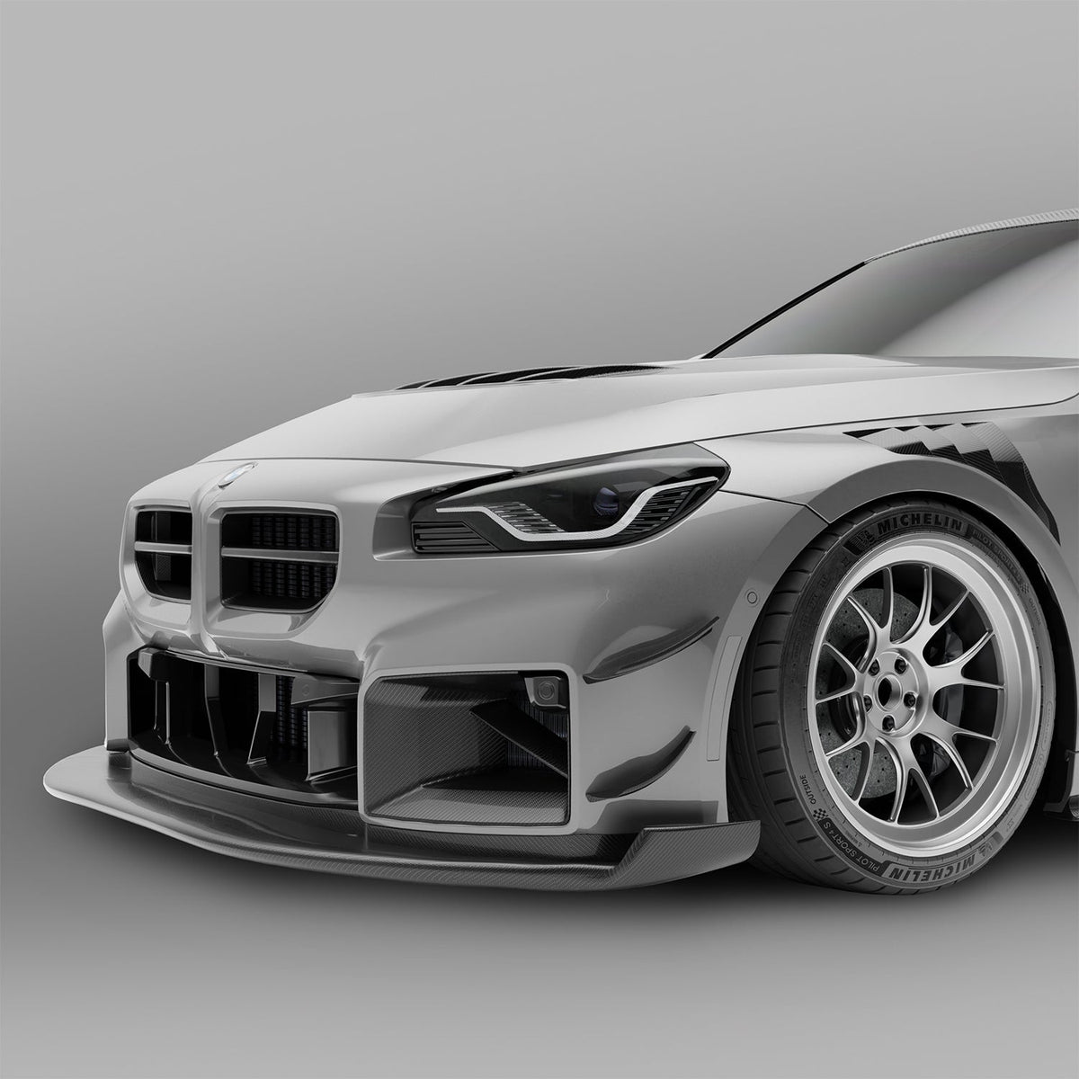 BMW M2 G87 Carbon Fiber Aero Front Bumper Canards