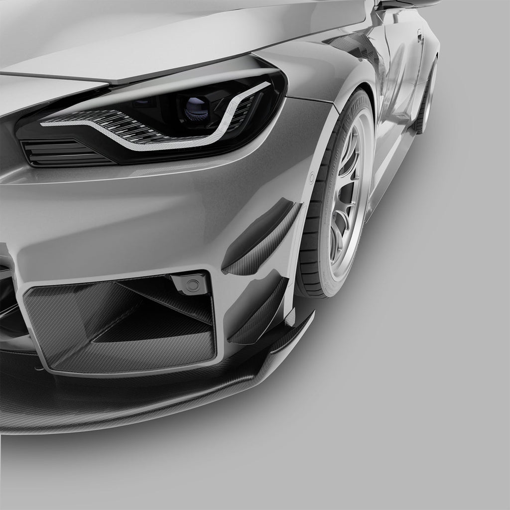 BMW M2 G87 Carbon Fiber Aero Front Bumper Canards