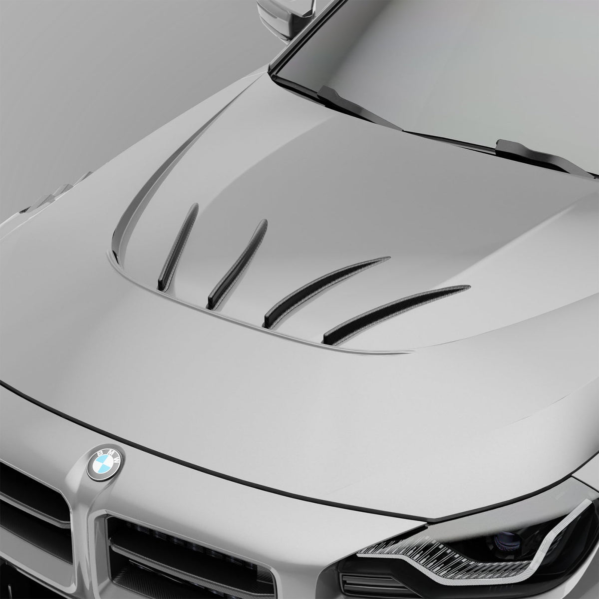 BMW M2 G87 Carbon Fiber Race Car Hood Strakes