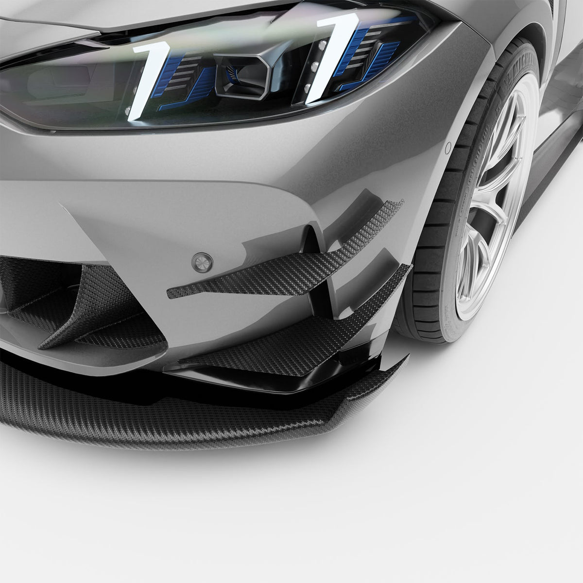BMW M3 G80 Carbon Fiber Aero Front Bumper Canards