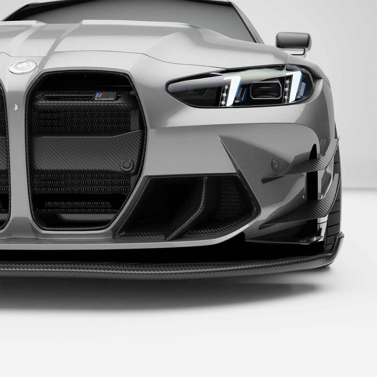 BMW M3 G80 Carbon Fiber Aero Front Bumper Canards