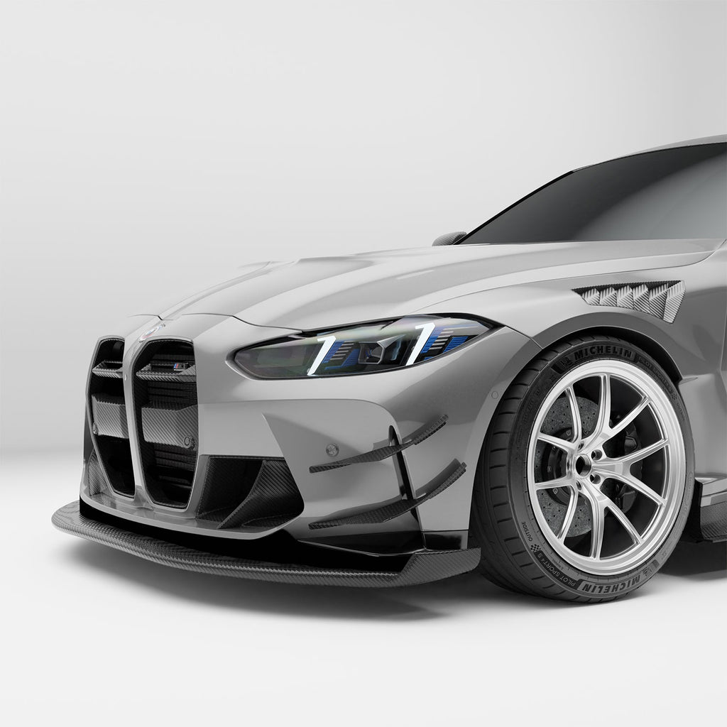 BMW M3 G80 Carbon Fiber Aero Front Bumper Canards