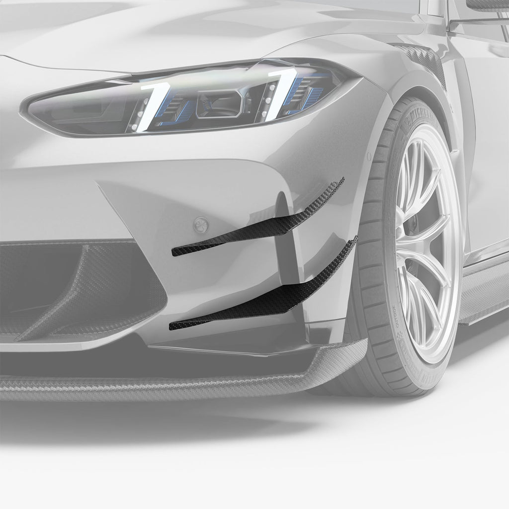 BMW M3 G80 Carbon Fiber Aero Front Bumper Canards