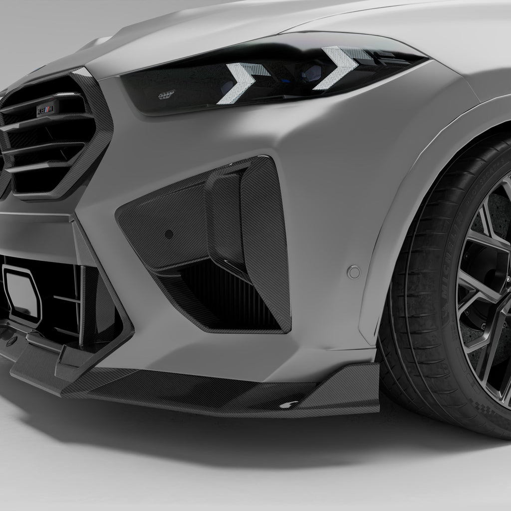BMW X6M F96 LCI Carbon Fiber Front Bumper Air Vents
