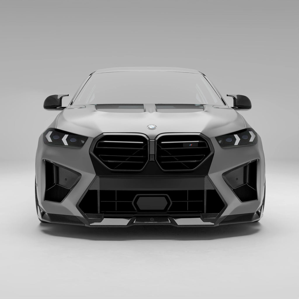 BMW X6M F96 LCI Carbon Fiber Front Lip Vent Trims