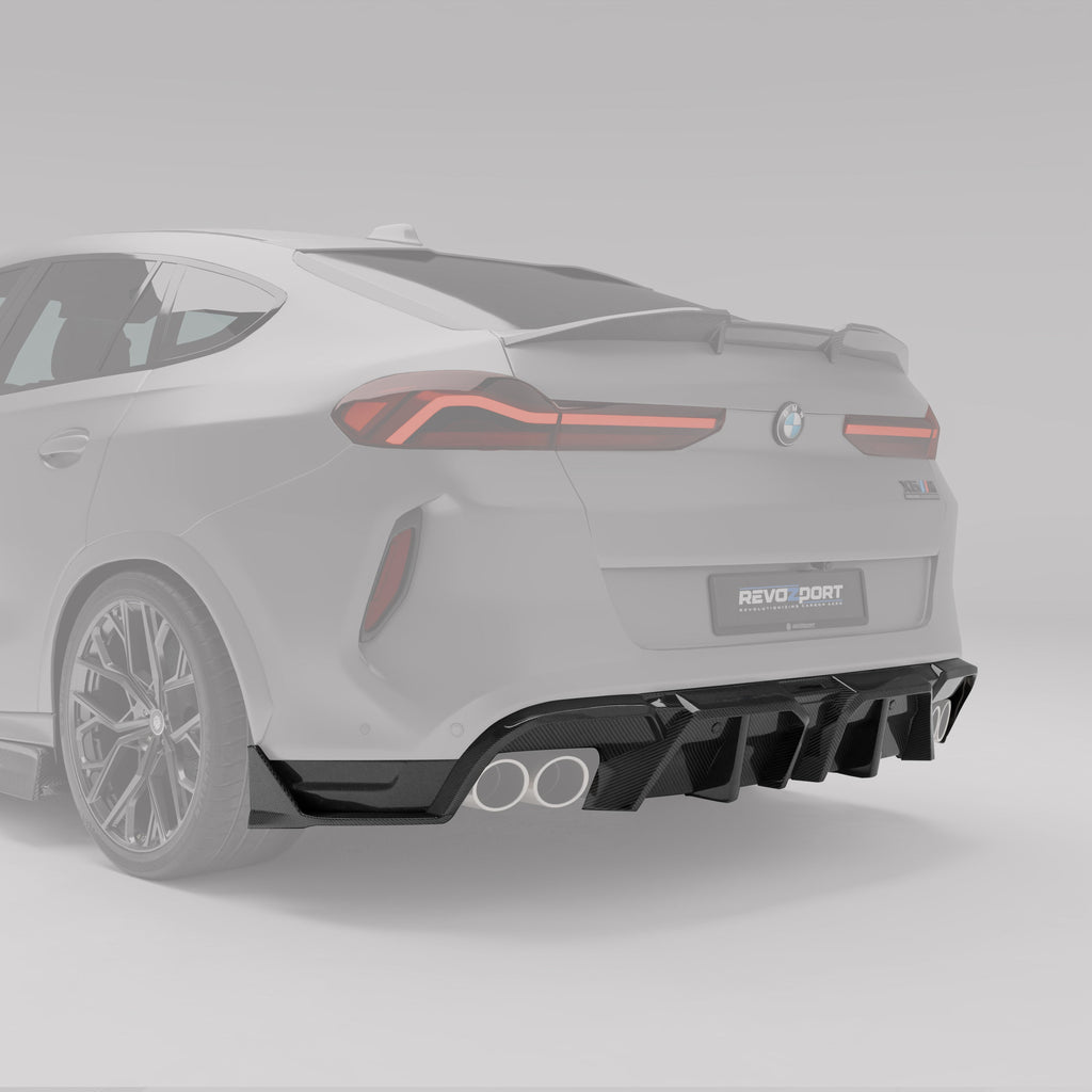 BMW X6M F96 LCI Carbon Fiber Rear Diffuser
