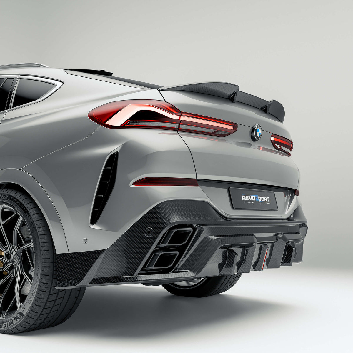 BMW X6 G06 LCI Carbon Fiber Rear Diffuser