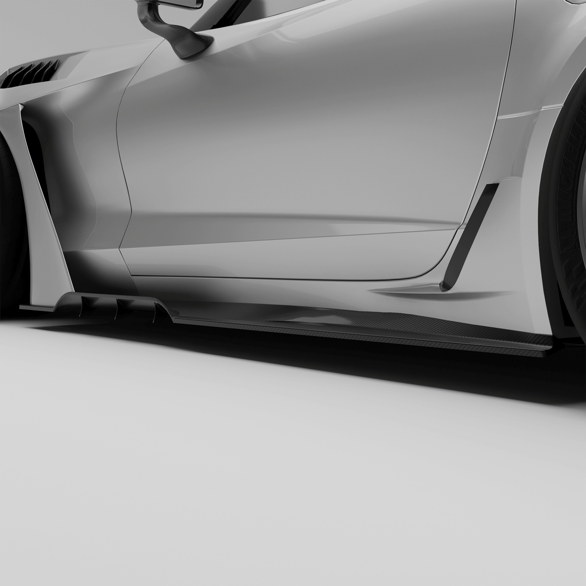 Corvette C7 Carbon Fiber Side Skirts