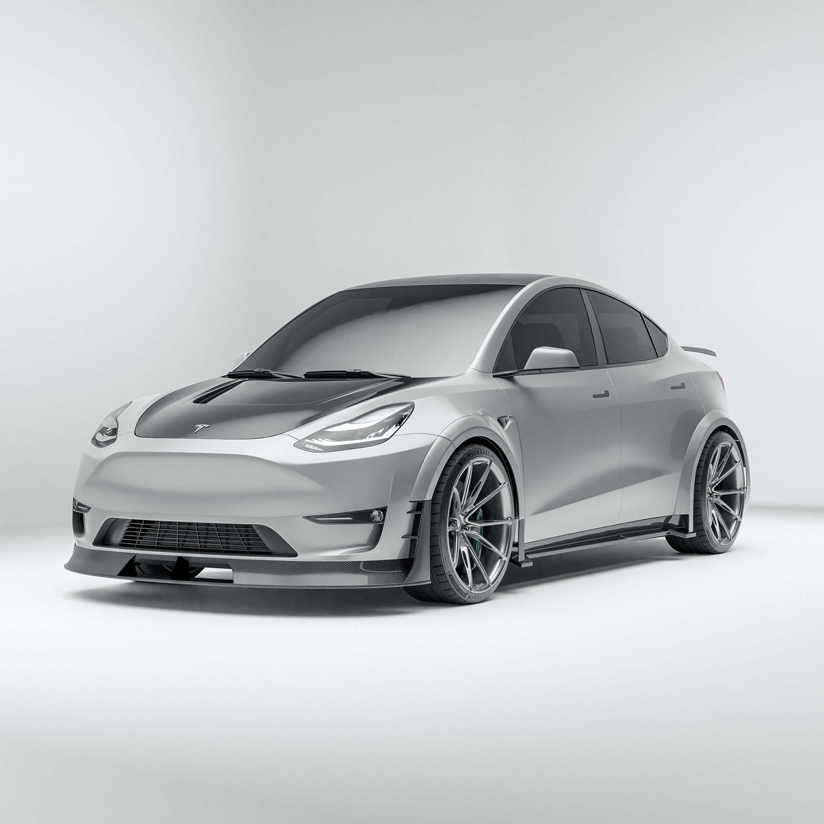 Tesla Model Y 2021-2024 Carbon Fiber Front Lip