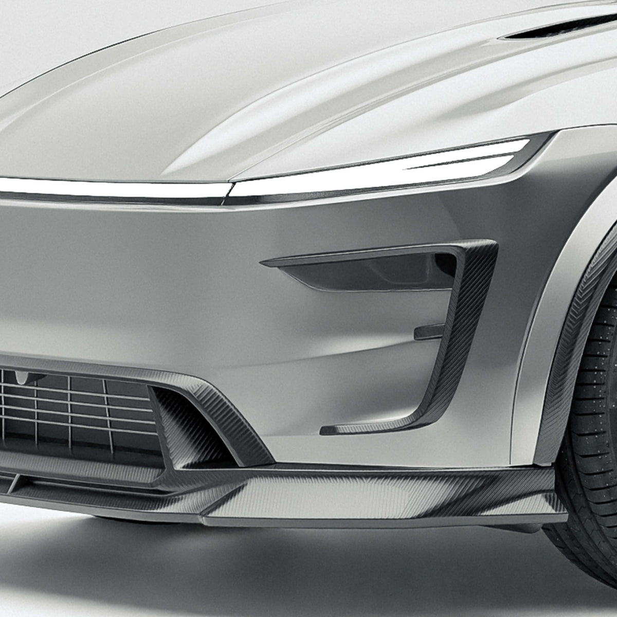 Tesla Model Y Premium (Juniper) Carbon Fiber Front Bumper Canards
