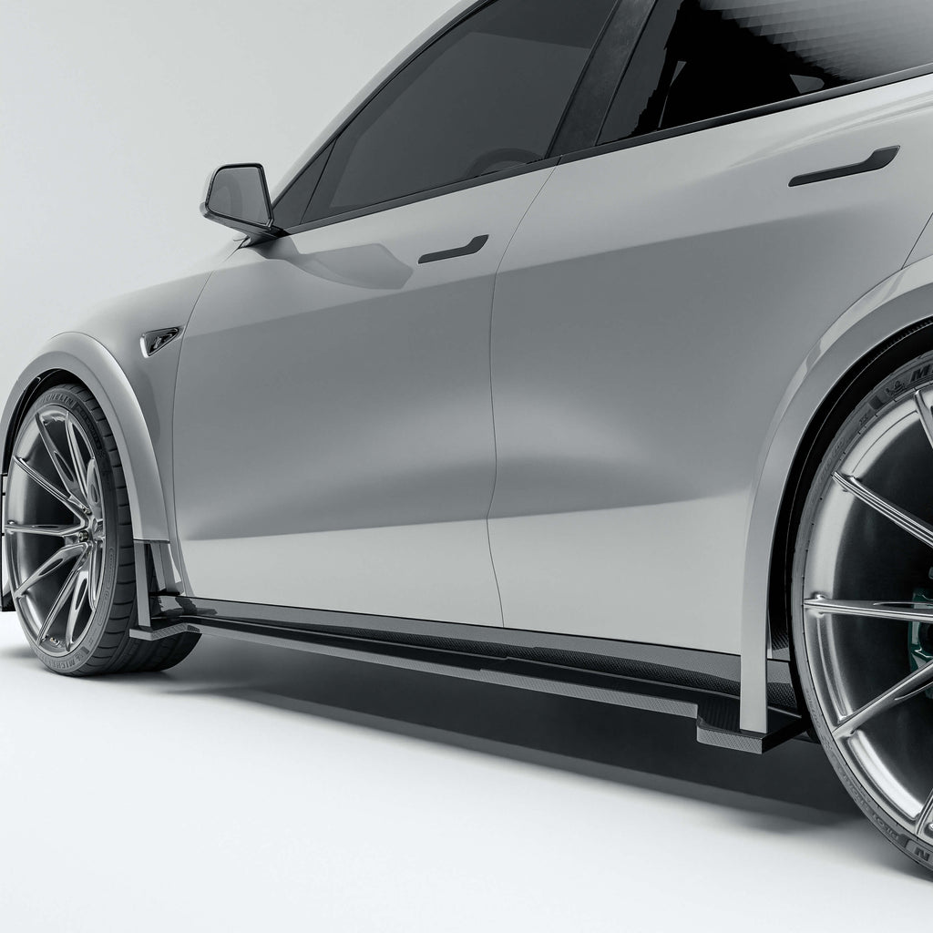 Tesla Model Y 2021-2024 Carbon Fiber Side Skirts