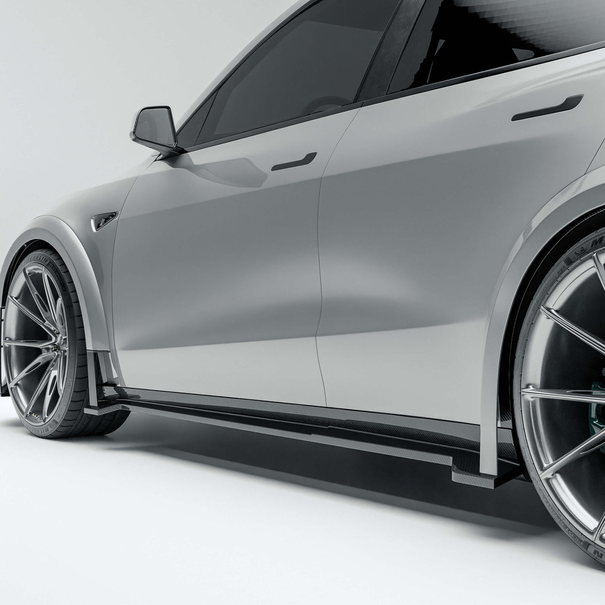 Tesla Model Y 2021-2024 Carbon Fiber Side Skirts
