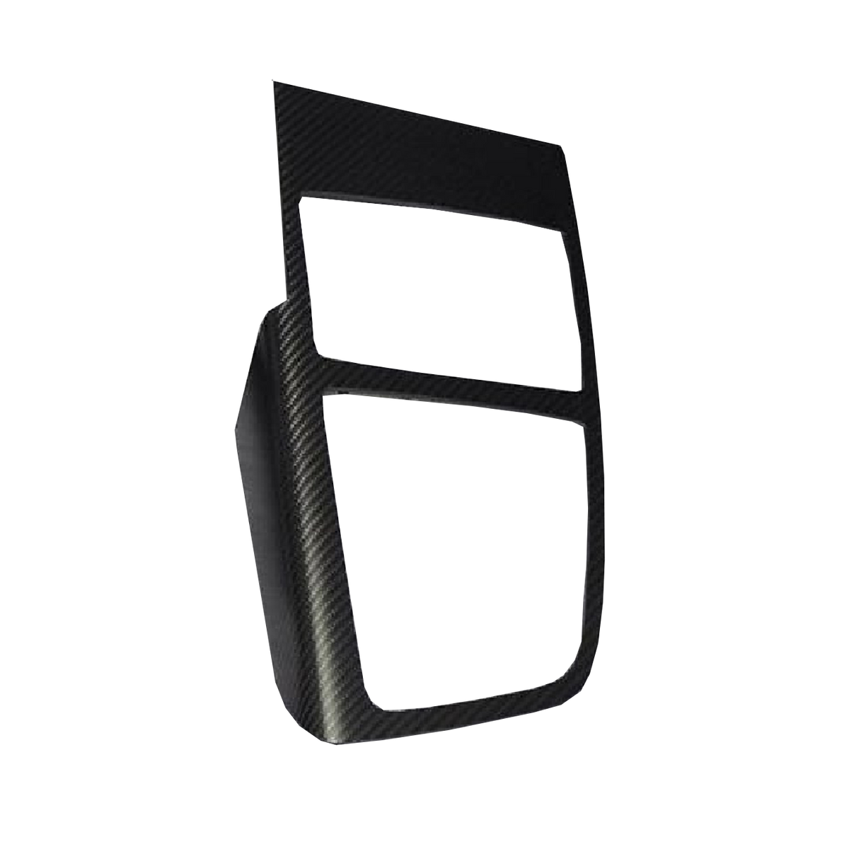 Carbon center console trim frame, three-quarter view – Audi R8 4S