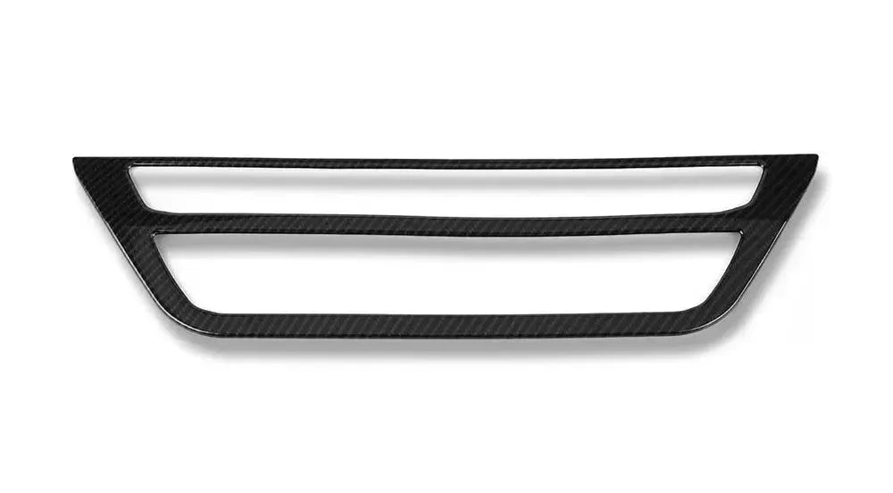 One-piece carbon climate and CD panel trim, front view – BMW F90 M5 and G30 5 Series