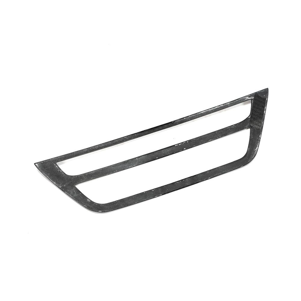 Carbon climate panel frame, left angled view, on a white background – BMW F90 M5 and G30 5 Series