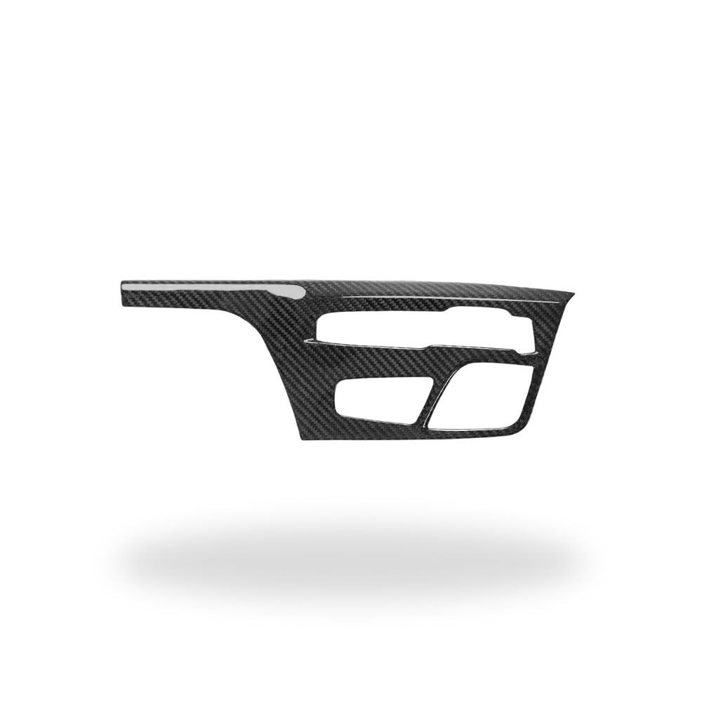 Carbon gear shift panel trim, side view – BMW F90 M5 and G30 5 Series