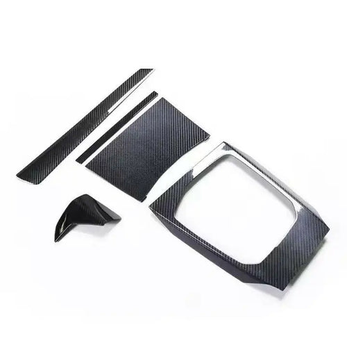 Belső elemek carbon fiber carbon fiber fekete belső díszítő készlet bmw m3 kipufogó rendszerhez g80 g81 m4 g82 g83 m2 g87