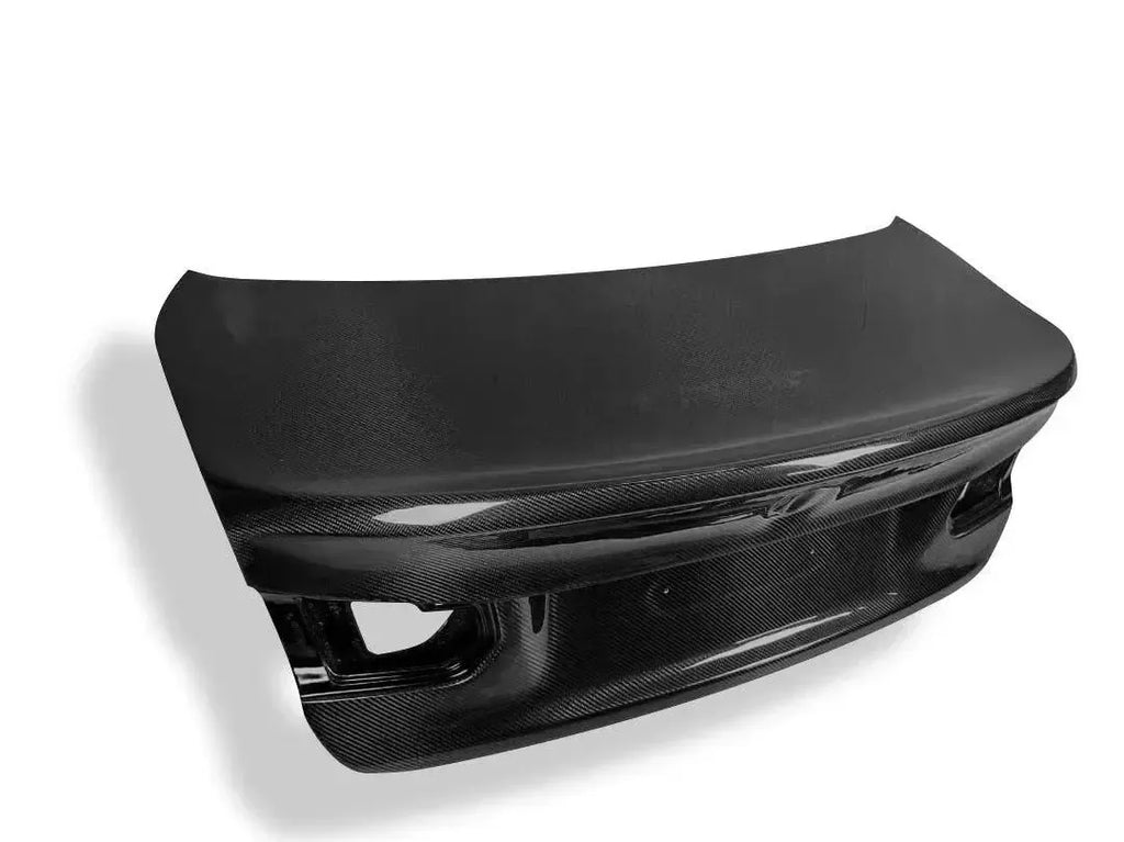 Outer side of carbon trunk lid, angled view, on a white background (CSL Style) – BMW F80 M3 / F30