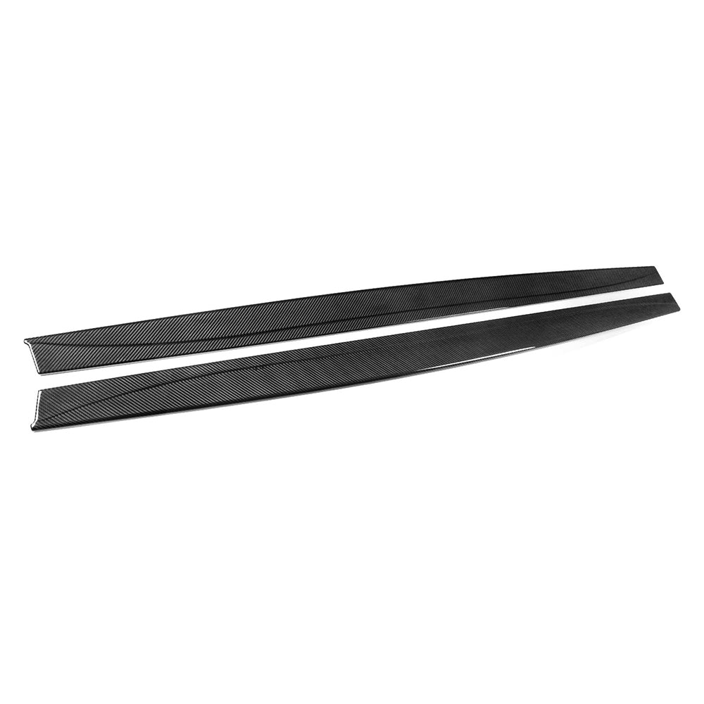 Carbon side skirt extension pair on a white background, 2 pieces (MP Style) – BMW F80 M3