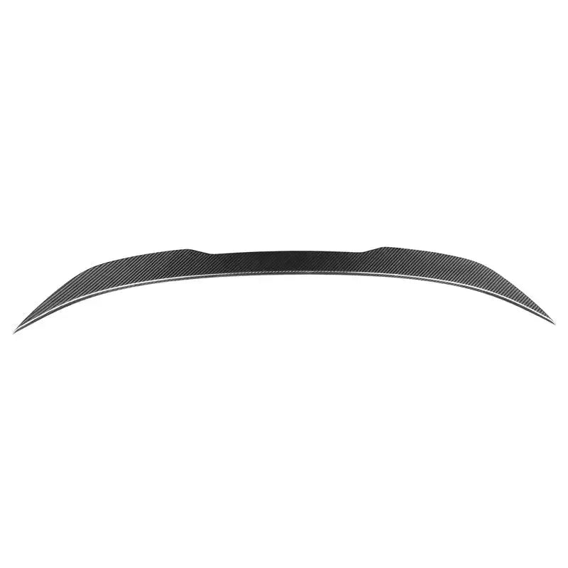 Carbon csomagtartó spoiler elölnézetből, fehér háttéren (MP Style PRO) – BMW F80 M3 / F30