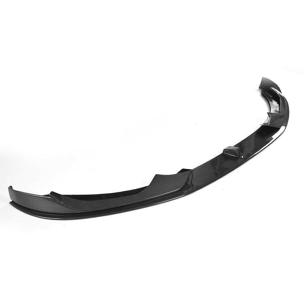 Assembled carbon fiber front lip, angled side view (AC Style) – BMW F80 M3 / F82 M4