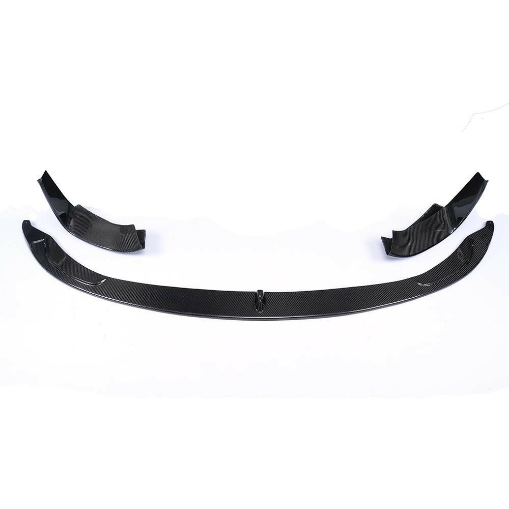 3-piece carbon front lip: center section and two corner pieces (MP Style) – BMW F80 M3 / F82 M4