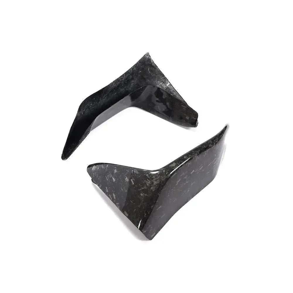 2-piece forged carbon front corner splitter set, angled view (MP Style) – BMW F80 M3 / F82 M4
