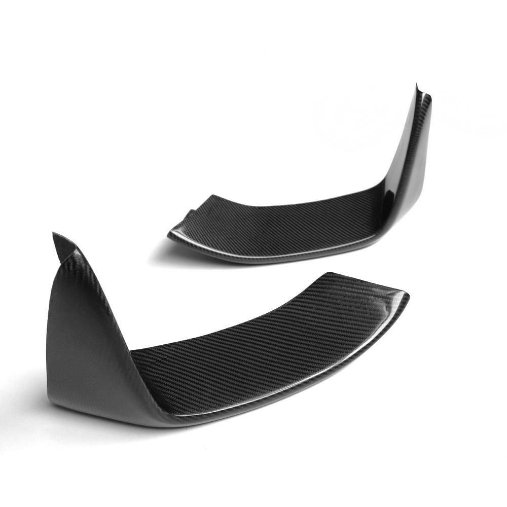 2-piece carbon front corner splitter, angled side view (Performance Style) – BMW F80 M3 / F82 M4