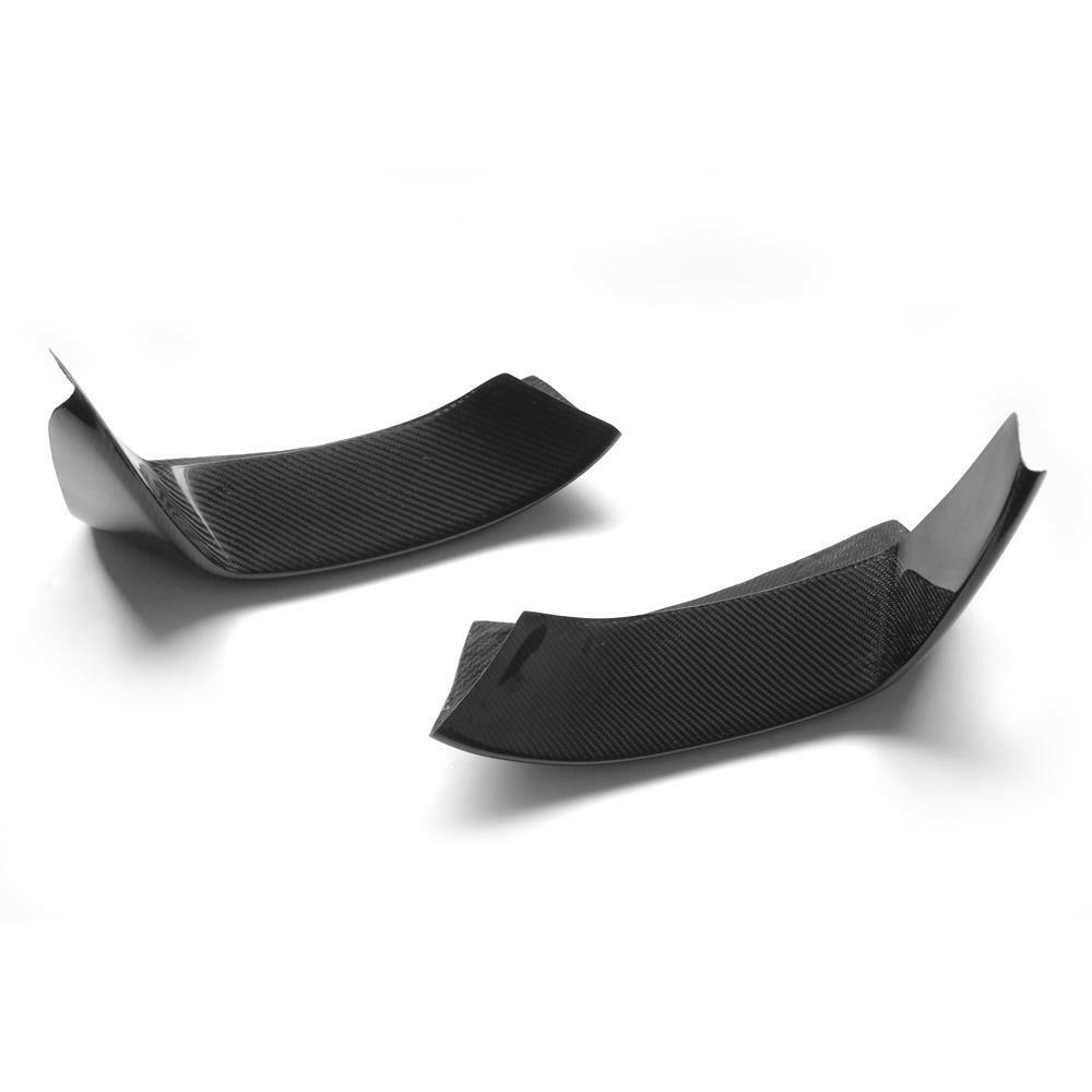 Curved carbon corner splitters, angled top view (Performance Style) – BMW F80 M3 / F82 M4