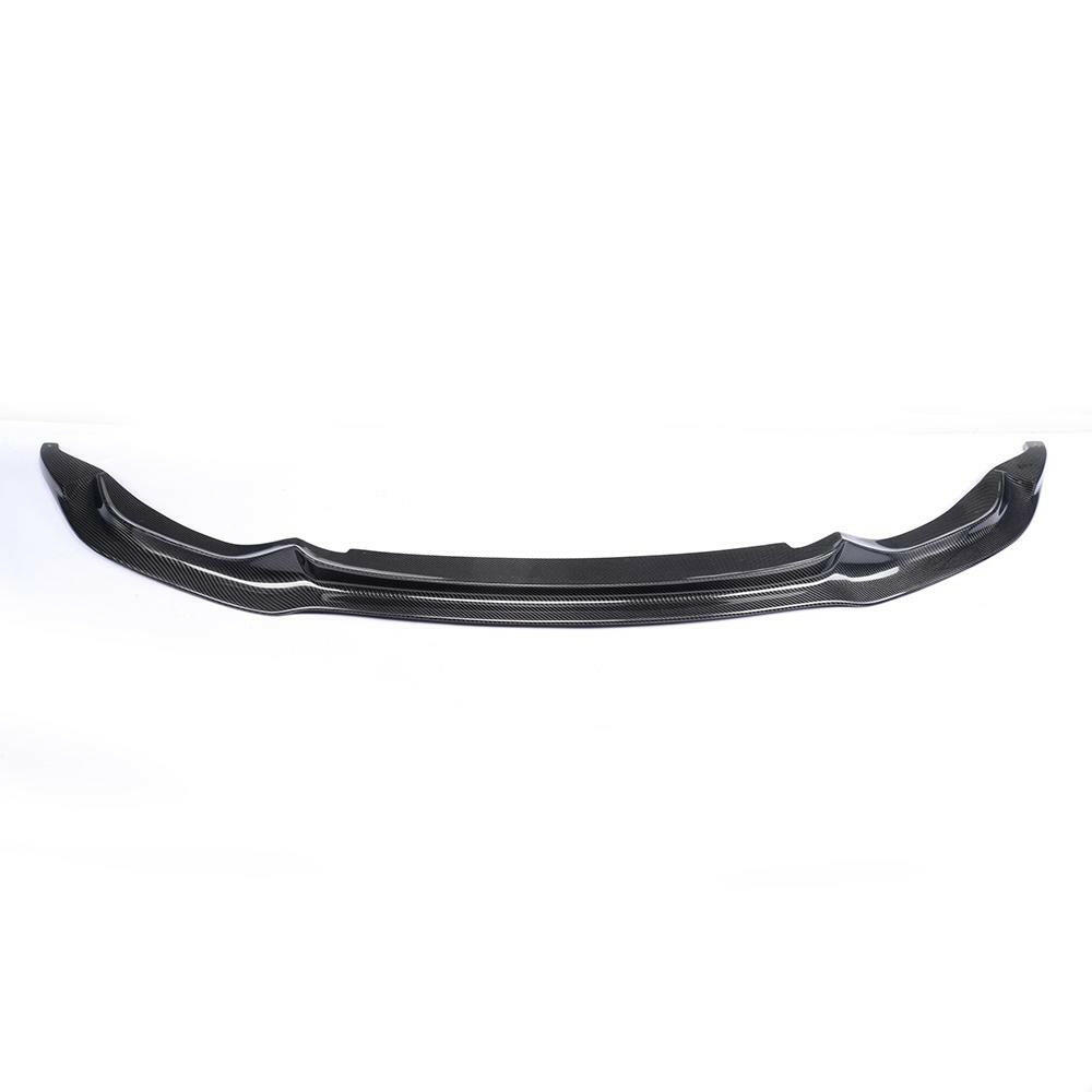 Carbon fiber front lip with upswept ends, front view (V Style) – BMW F80 M3 / F82 M4