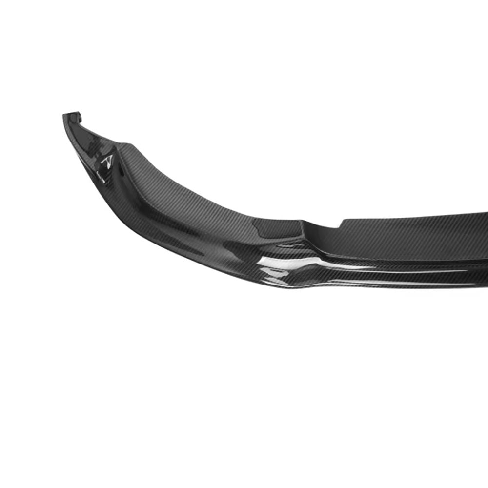 Carbon front lip end close-up, on a white background (V Style) – BMW F80 M3 / F82 M4