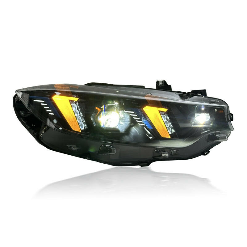 LED headlight with yellow DRL and low beam (Snake Eyes Style) – BMW F80 M3 / F82 M4 / F32