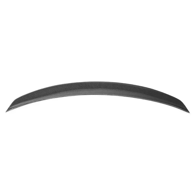 Curved, low carbon trunk lip spoiler, rear view (3D Style) – BMW F82 M4 / F83 M4