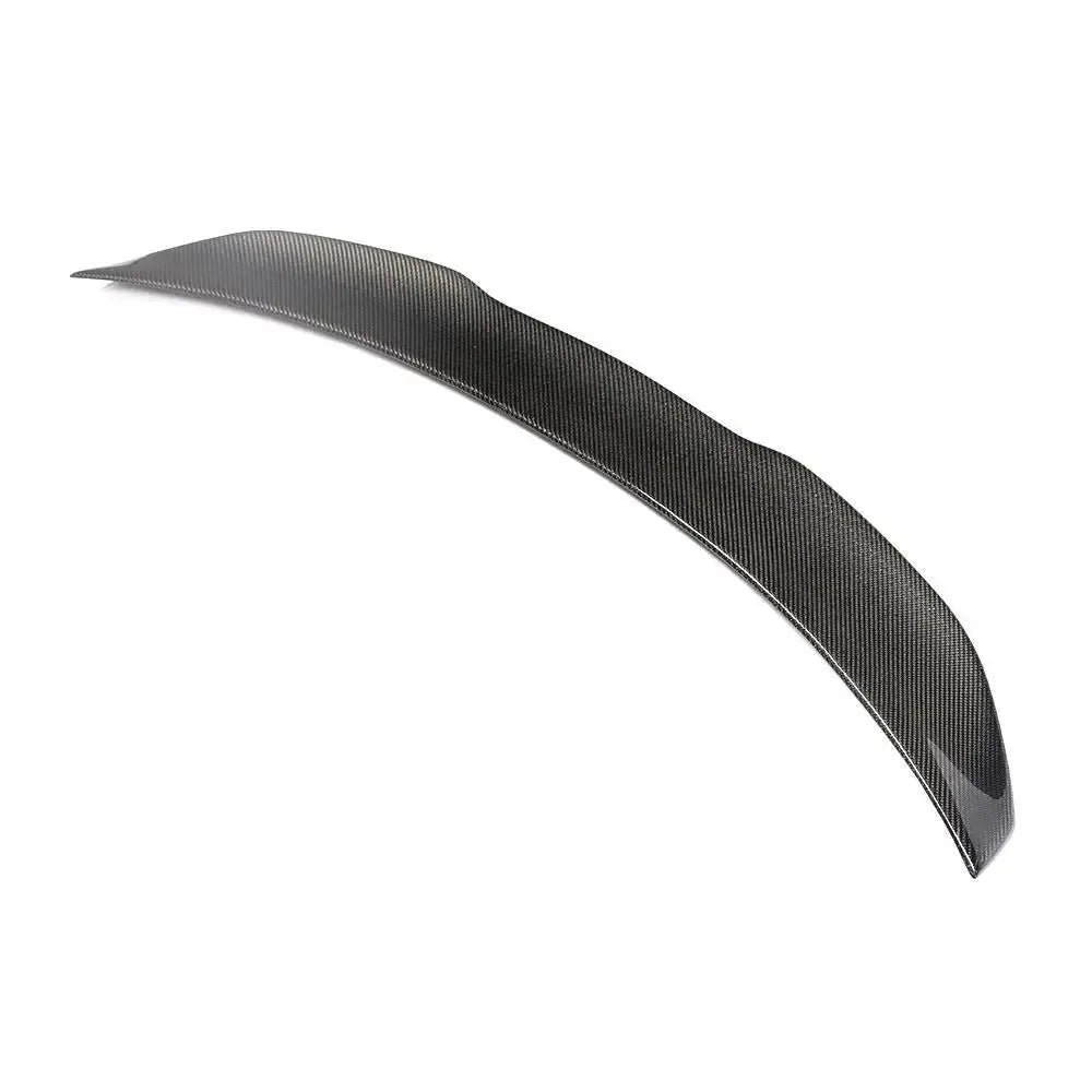 High-lip carbon high kick trunk spoiler, three-quarter view (High Kick Style) – BMW F82 M4 / F83 M4