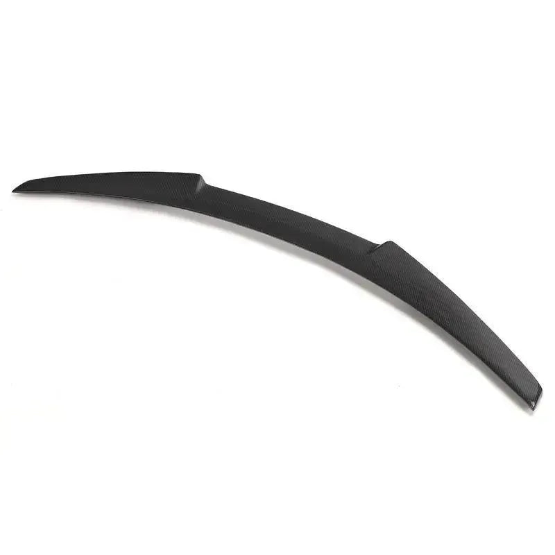 Carbon trunk spoiler with lower outer wings, angled side view (M4 Style) – BMW F82 M4 / F83 M4