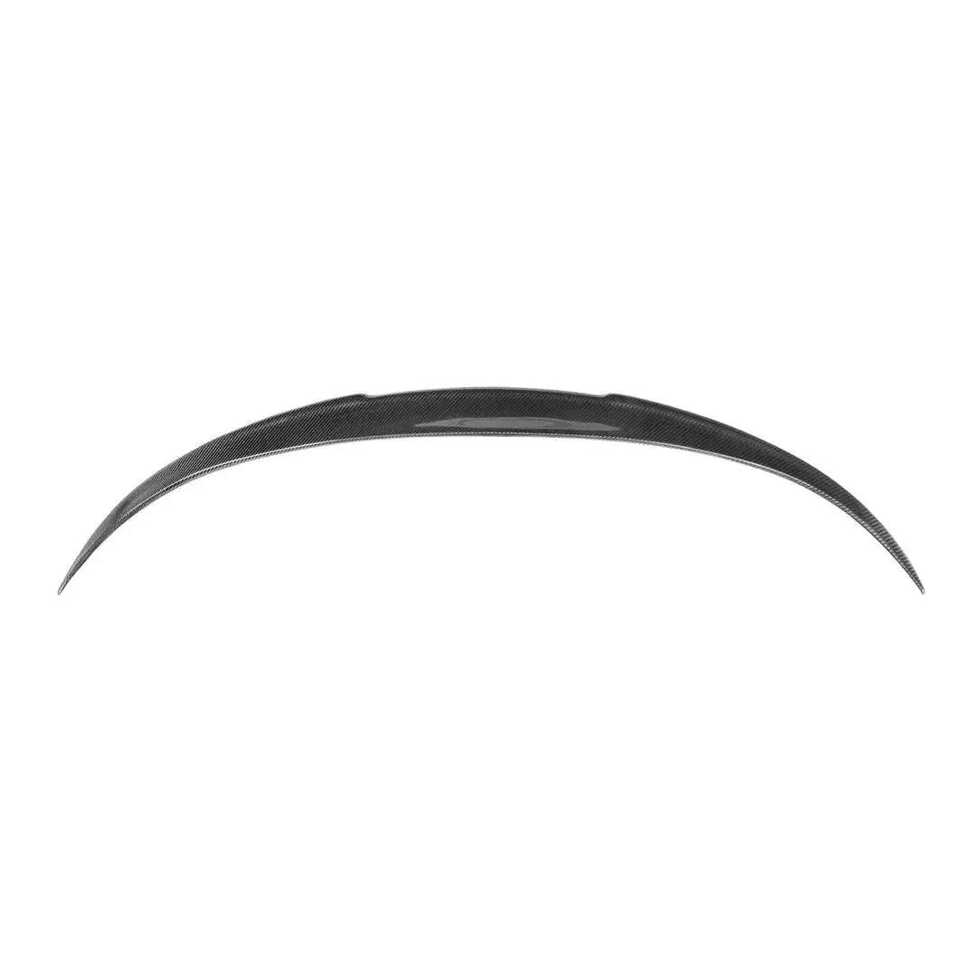 Narrow carbon trunk lip spoiler, angled view, on a white background (RKP Style) – BMW F83 M4 Convertible