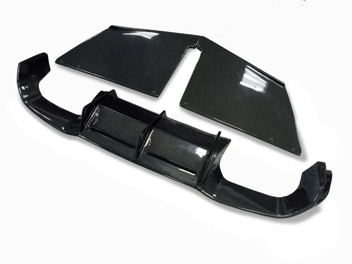 Carbon fiber hátsó diffúzor két oldalsó lappal (MP Style aero csomag) – BMW F87 M2