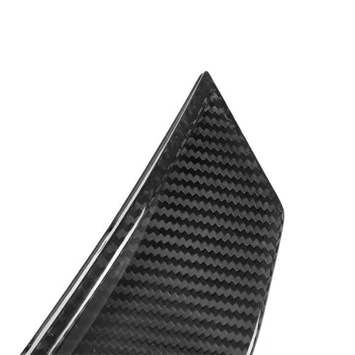 Carbon fiber canard woven surface close-up (SQ Style) – BMW F87 M2