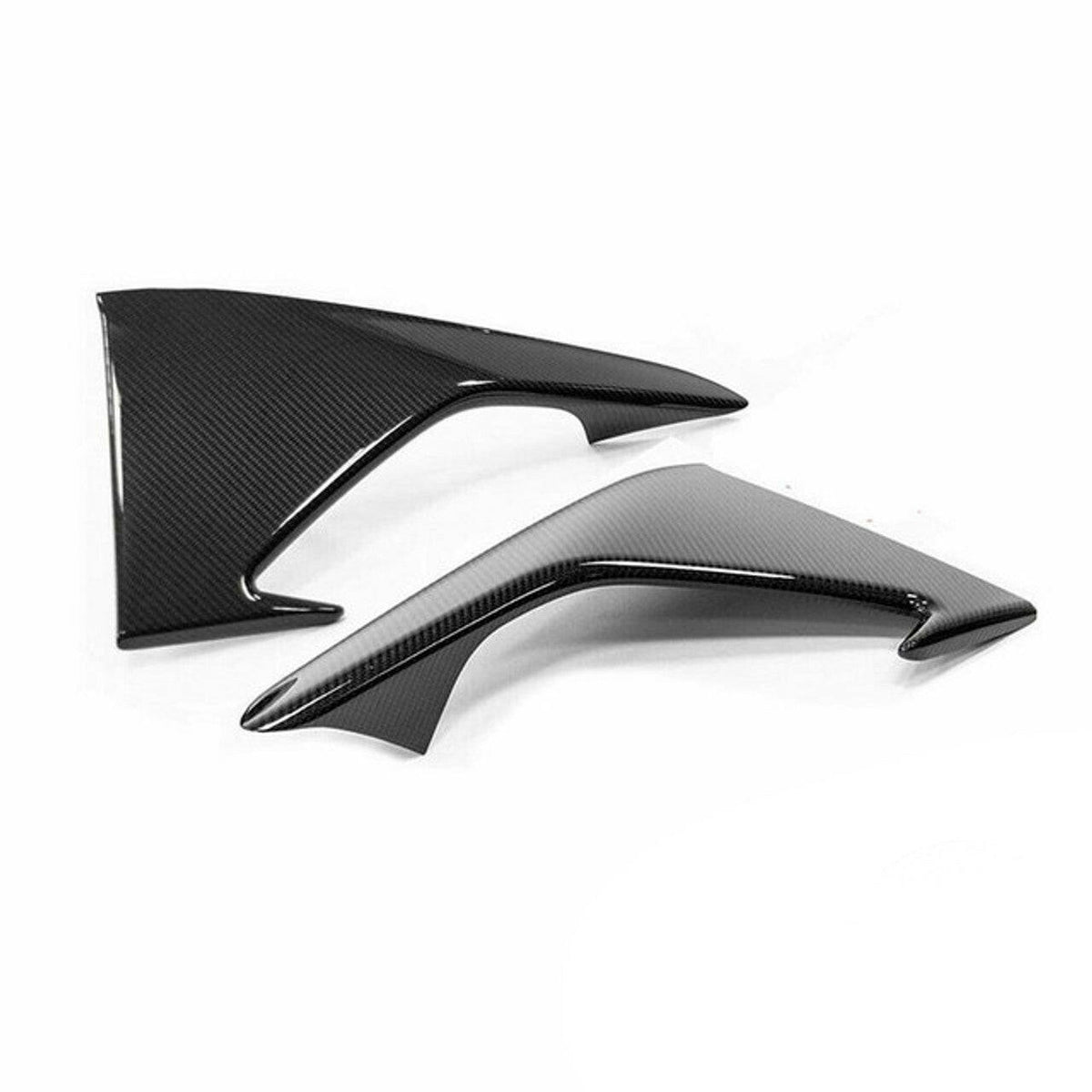 Carbon fiber első lökhárító felső splitter pár ferde nézetből – BMW F87 M2