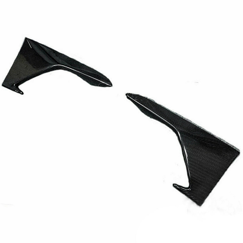 Carbon fiber front bumper upper splitter pair, three-quarter view – BMW F87 M2