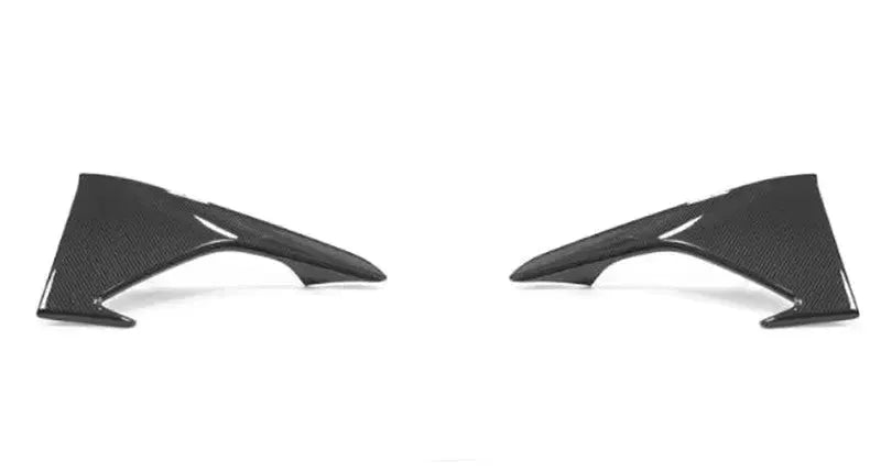 Carbon fiber front bumper upper splitter pair in mirrored arrangement – BMW F87 M2