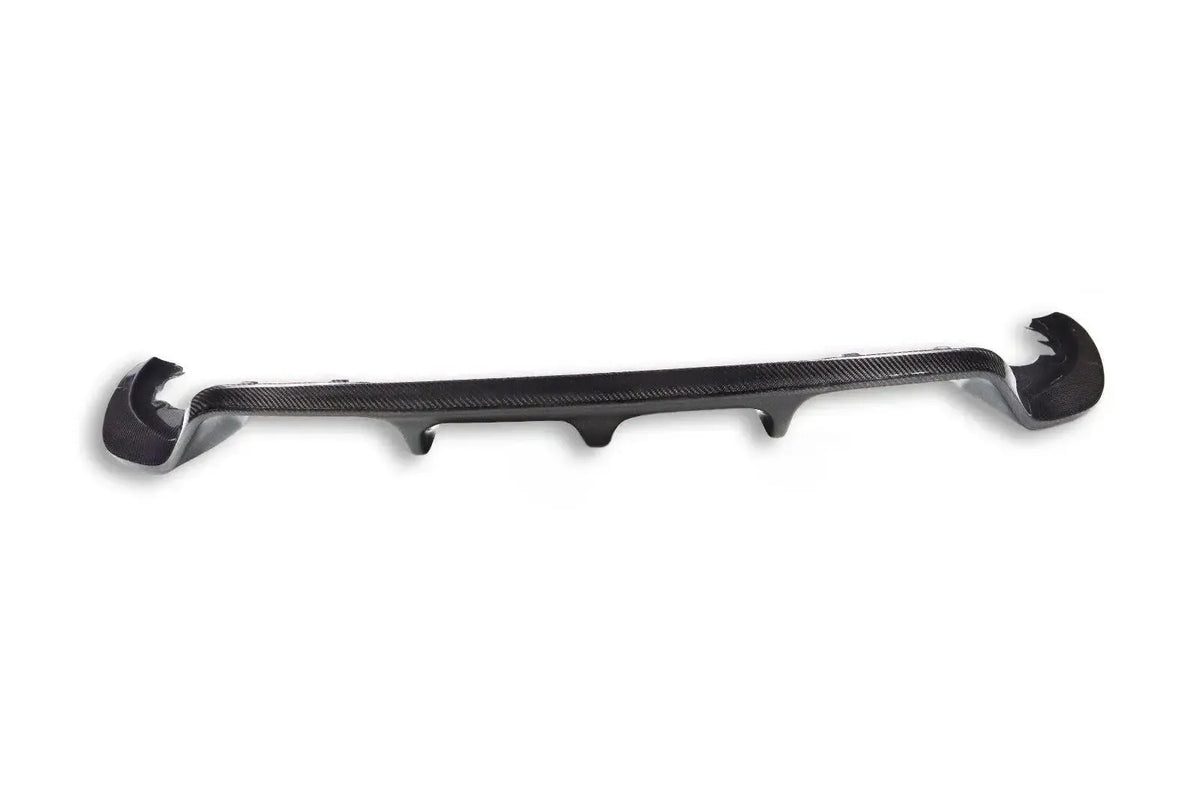 Carbon fiber rear diffuser, straight rear view (3D Style) – BMW F87 M2
