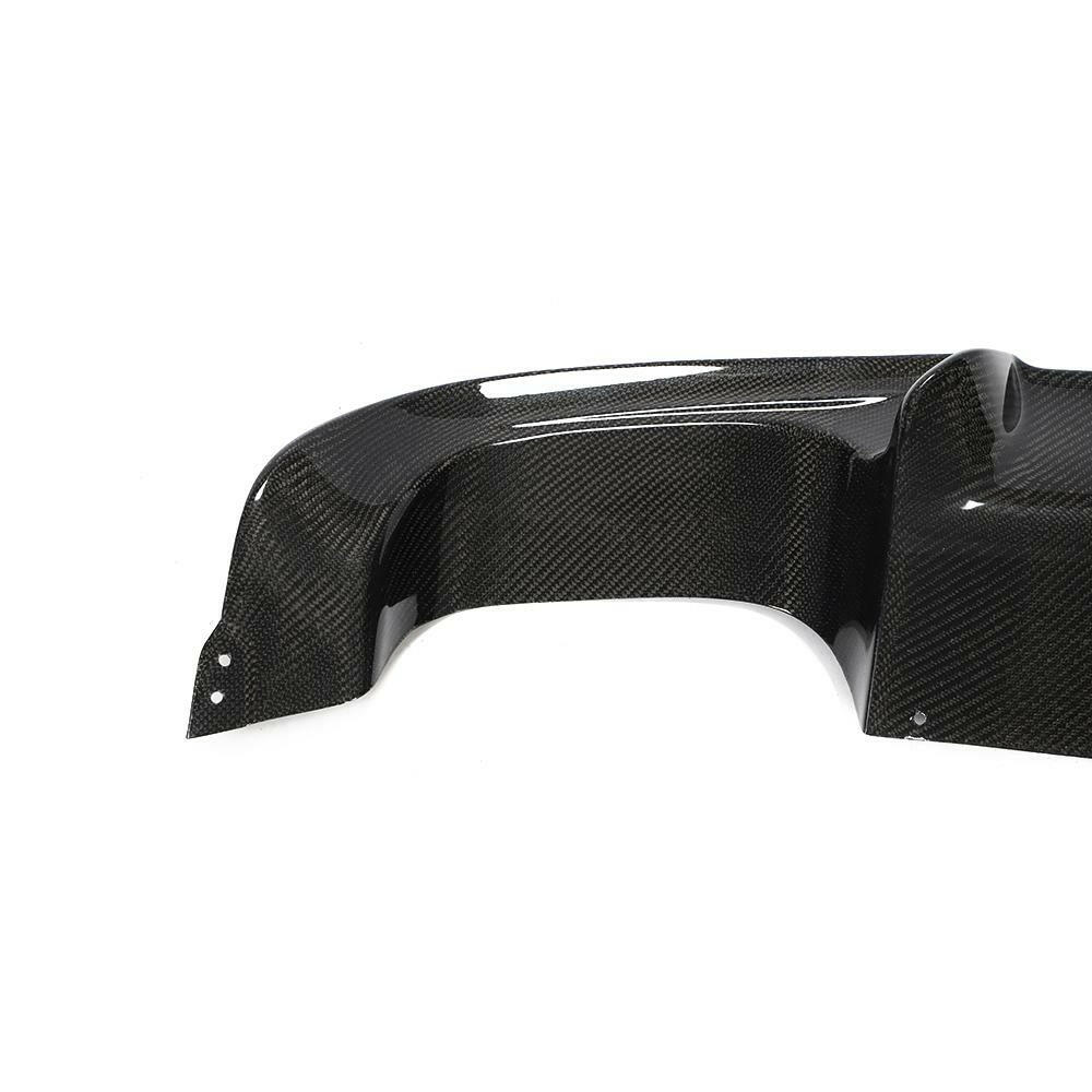 Carbon fiber rear diffuser edge close-up, showing weave pattern (AK Style) – BMW F87 M2