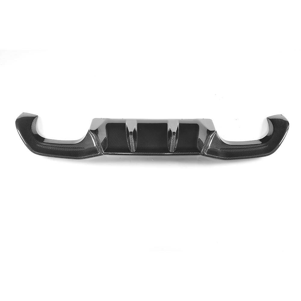 Four-fin carbon fiber rear diffuser, front view (Performance Style) – BMW F87 M2