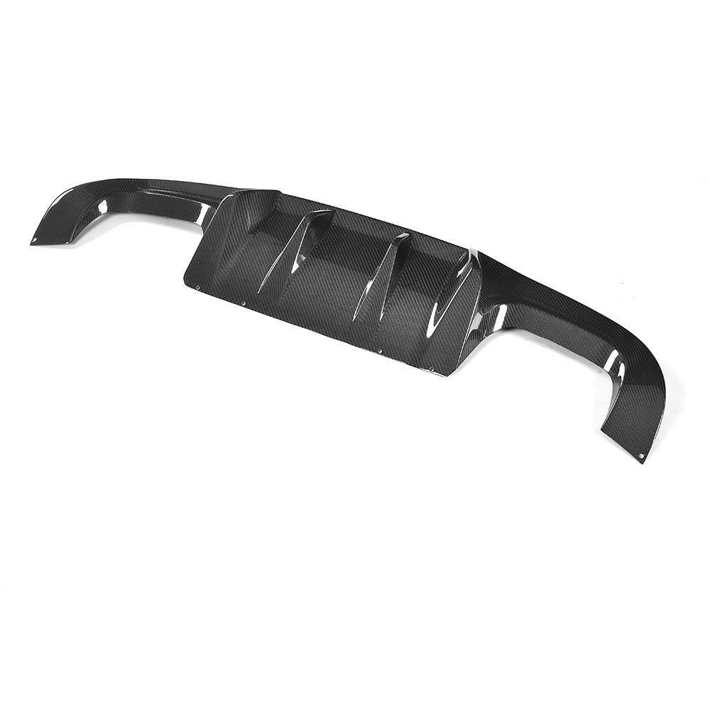 Carbon fiber rear diffuser, three-quarter view (Performance Style) – BMW F87 M2