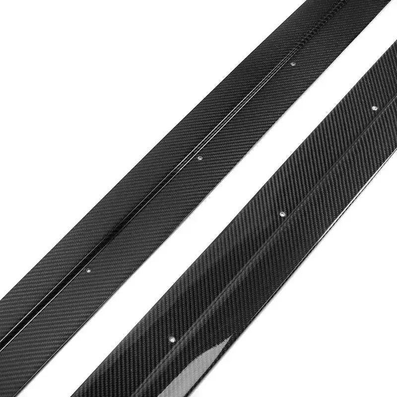 Carbon fiber side skirt extension, lengthwise view (MP Style) – BMW F87 M2