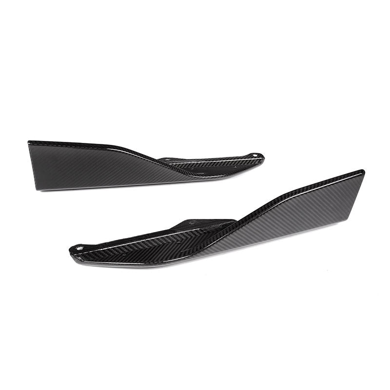 Carbon fiber skirt end extensions, side view (MP Style) – BMW F87 M2