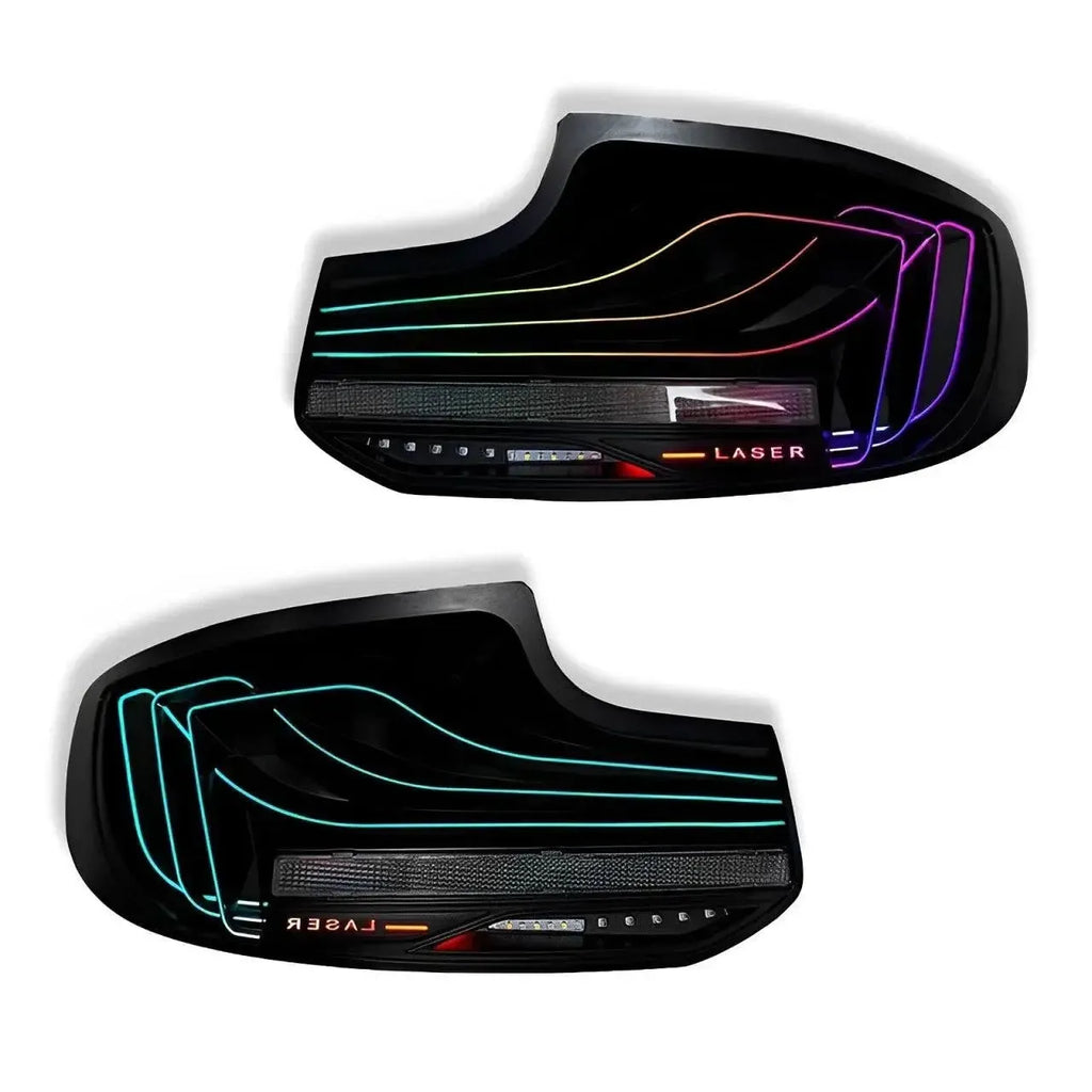 Lézer LED hátsó lámpa pár színes RGB fénycsíkokkal (CSL Style) – BMW F87 M2
